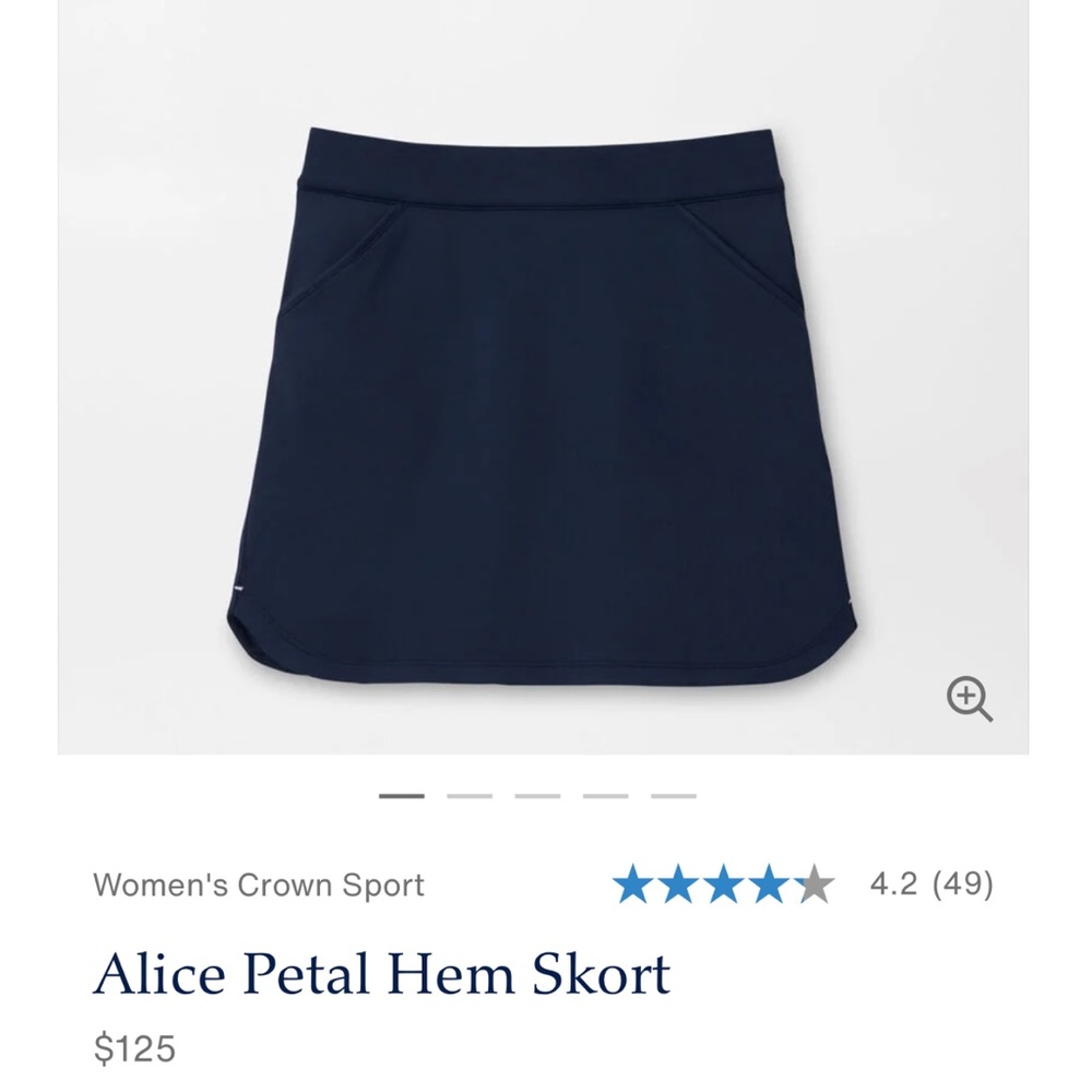 Peter Millar Navy Skort with Petal Hem